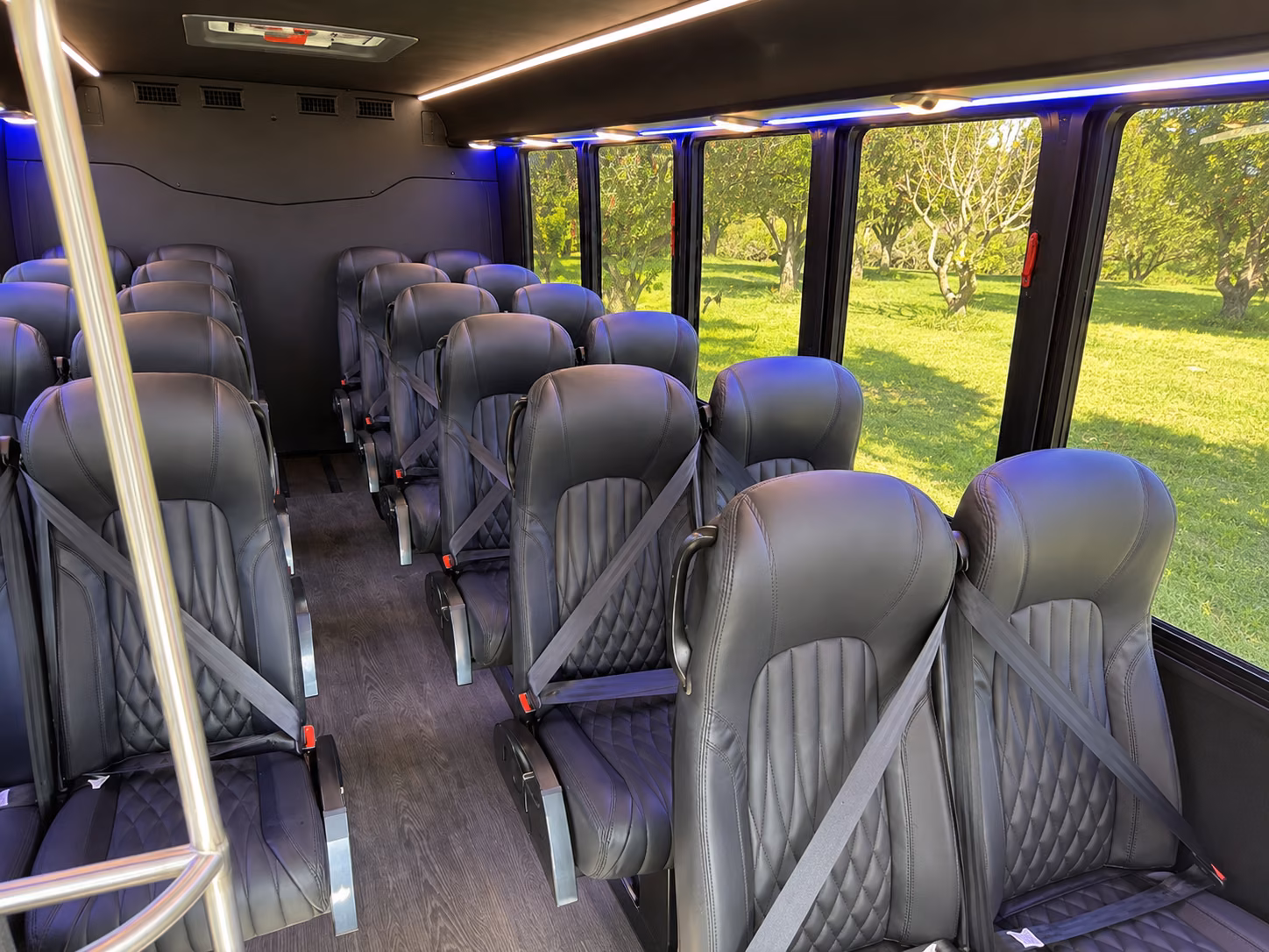 hayward 18 passenger minibus inside
