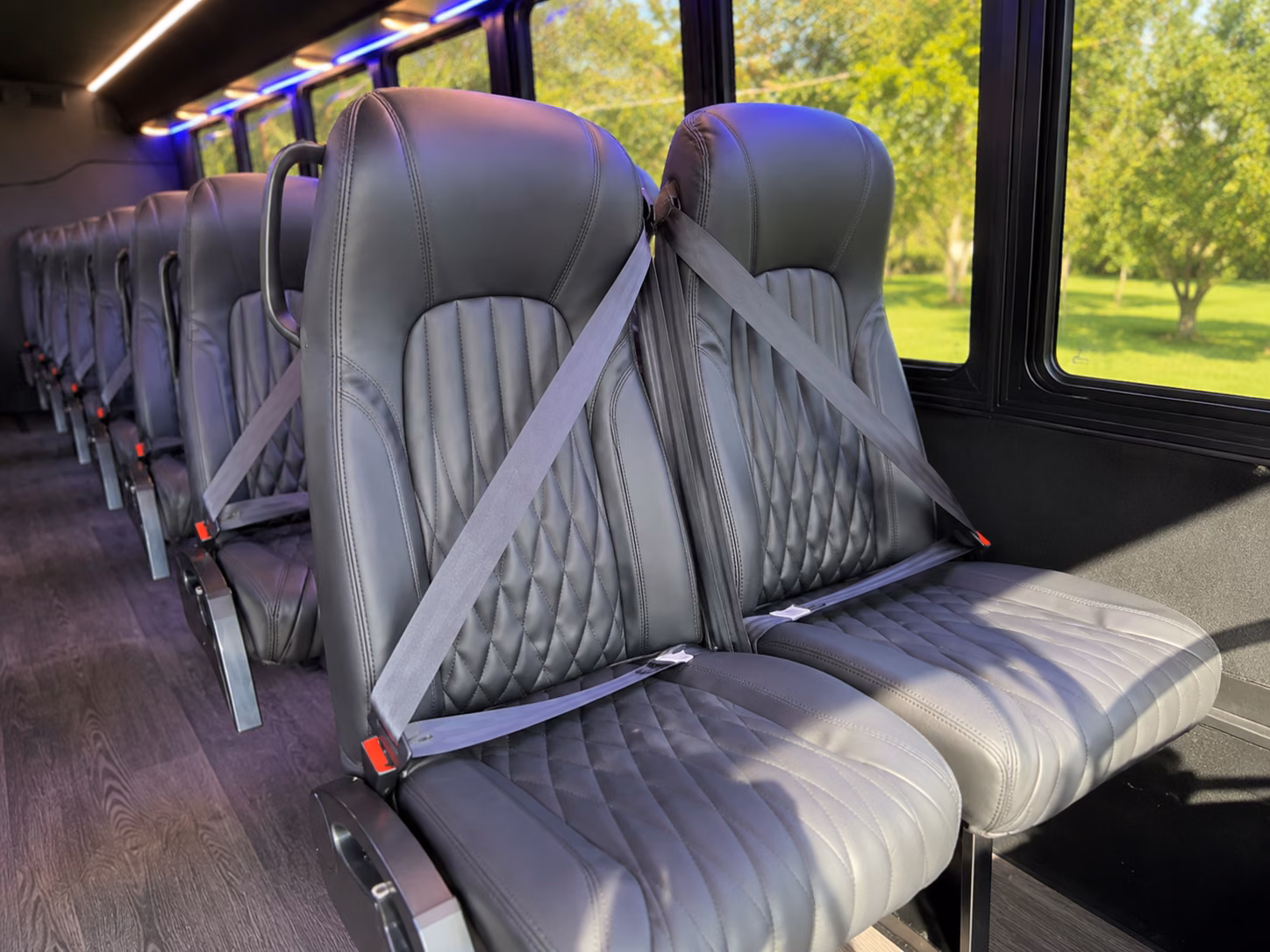 hayward 20 passenger minibus inside