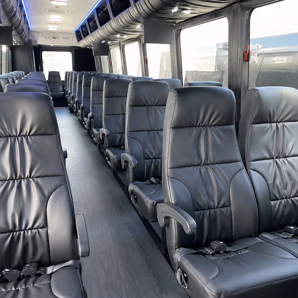hayward 28 passenger minibus inside