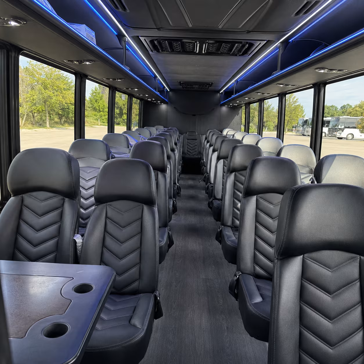 hayward 35 passenger minibus inside