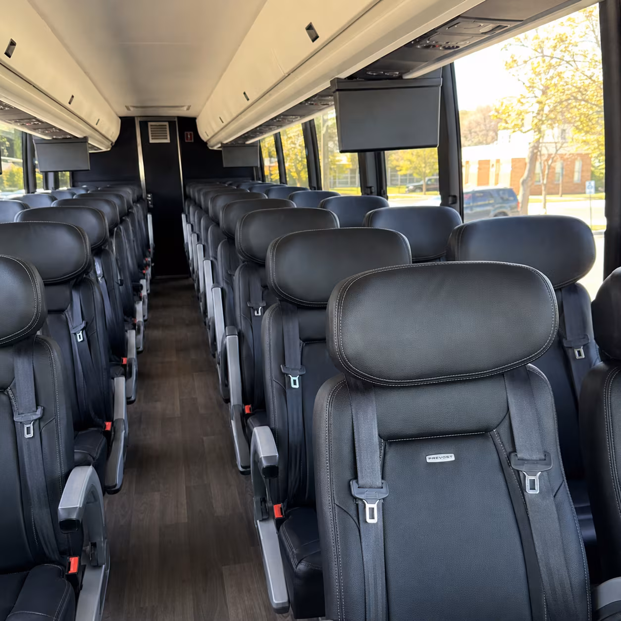 hayward 56 passenger charter bus interior