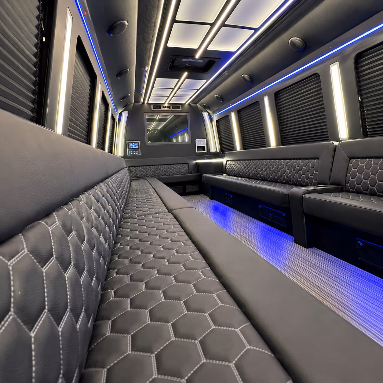 hayward party bus rental interior